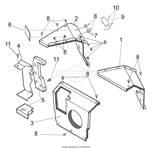 Part Location Diagram of 102155GS Briggs and Stratton Heatshield carburettor
